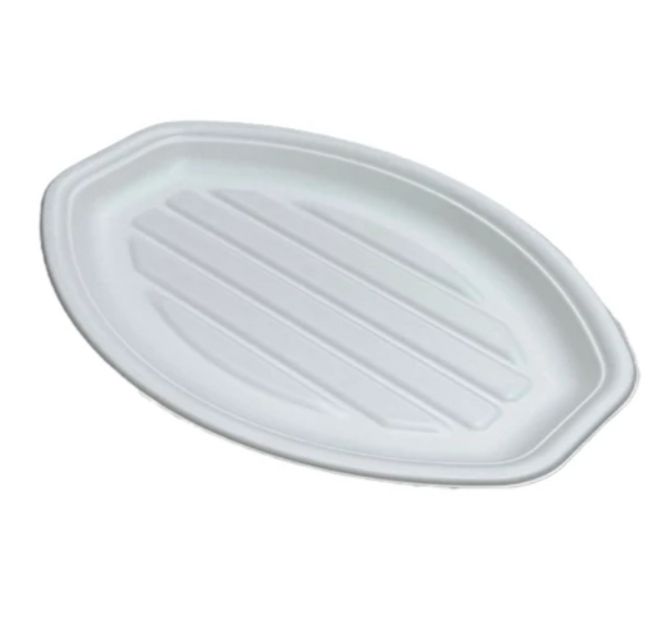 Cukornád hidegtál 3személyes,fehér(340x235), 50db/csomag termék fő termékképe