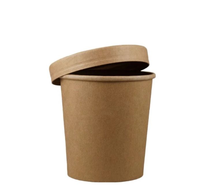 Leveses pohár barna kraft papír+PE 16oz/470ml, 25db/csomag termék fő termékképe