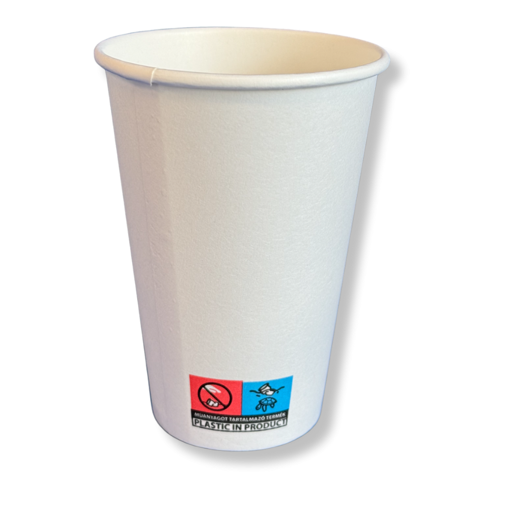 Papírpohár 3 dl fehér 80mm, 50db/csomag termék fő termékképe