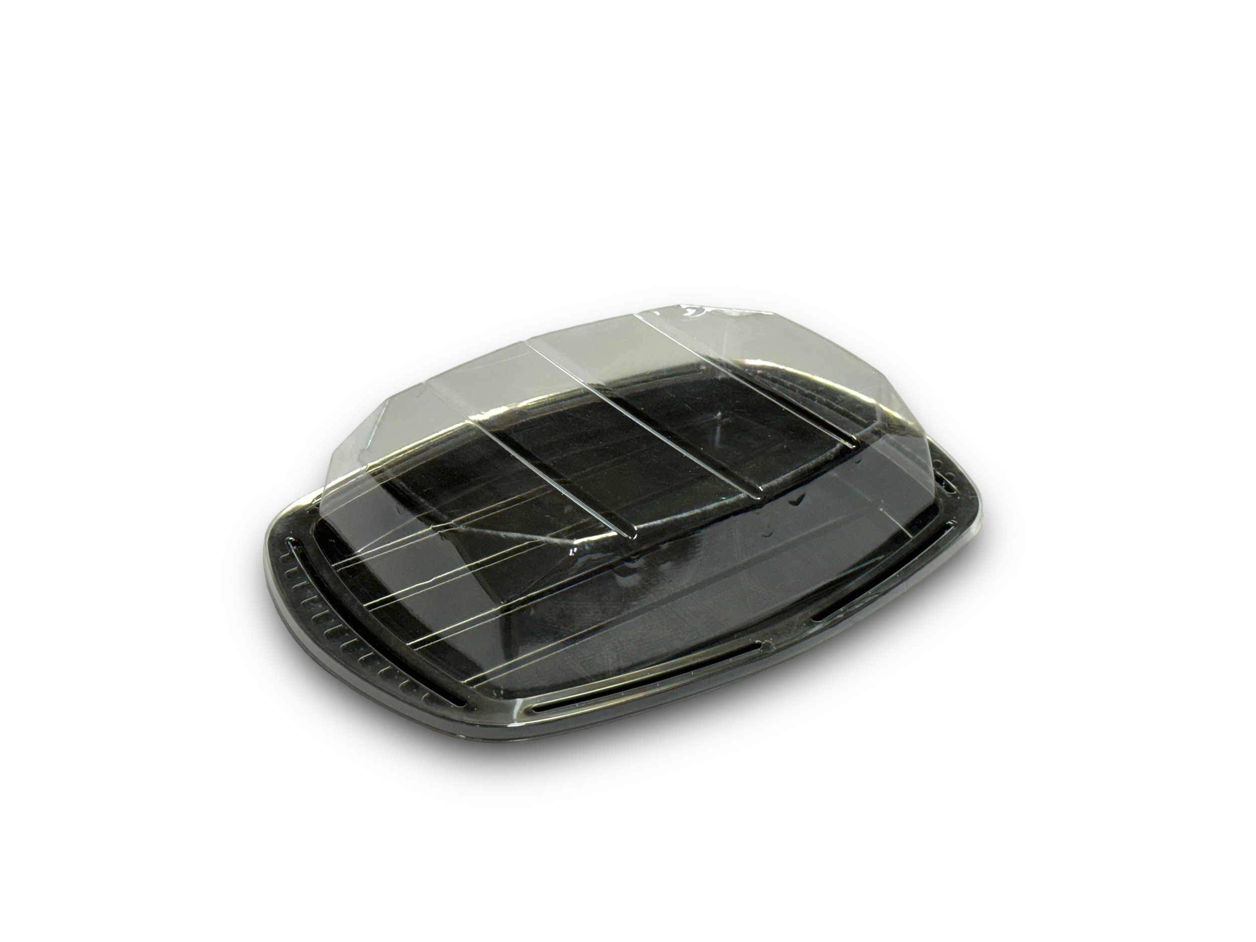 Hidegtálas műanyag tálca FEKETE 3 személyes, 10db/csomag termék fő termékképe