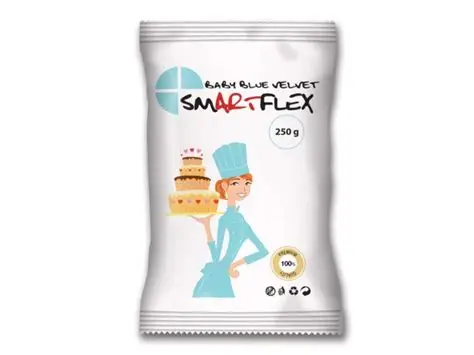 Tortadekor massza Smartflex velvet baby blue 250g termék fő termékképe