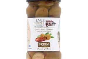 BRETAS Olajbogyó - zöld, szárított paradicsommal töltött 290g/180g termék fő termékképe