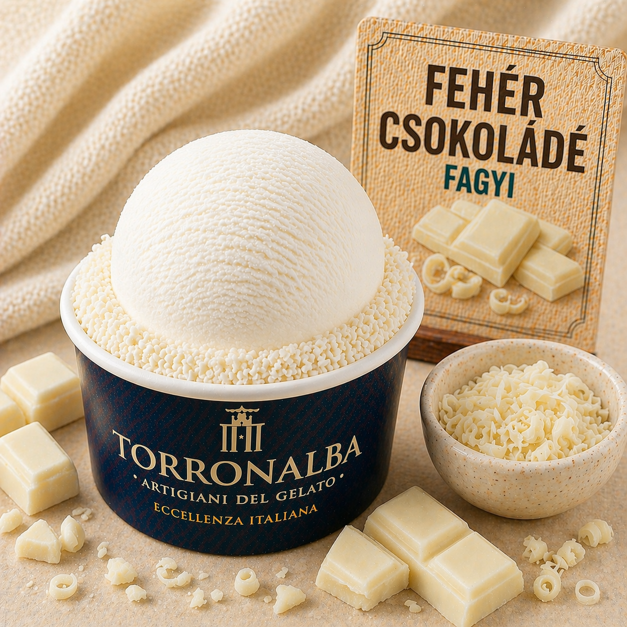 Torronalba DAMA BIANCA / FEHÉR CSOKOLÁDÉ, 3kg termék fő termékképe
