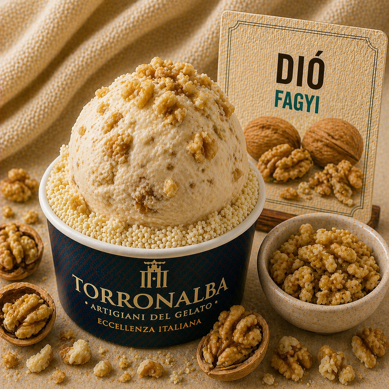Torronalba NOCE/ DIÓ, 3kg/vödör termék fő termékképe