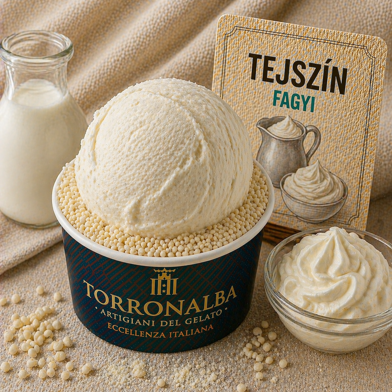 Torronalba FIOR DI PANNA PASTA, 3,5kg/vödör termék fő termékképe