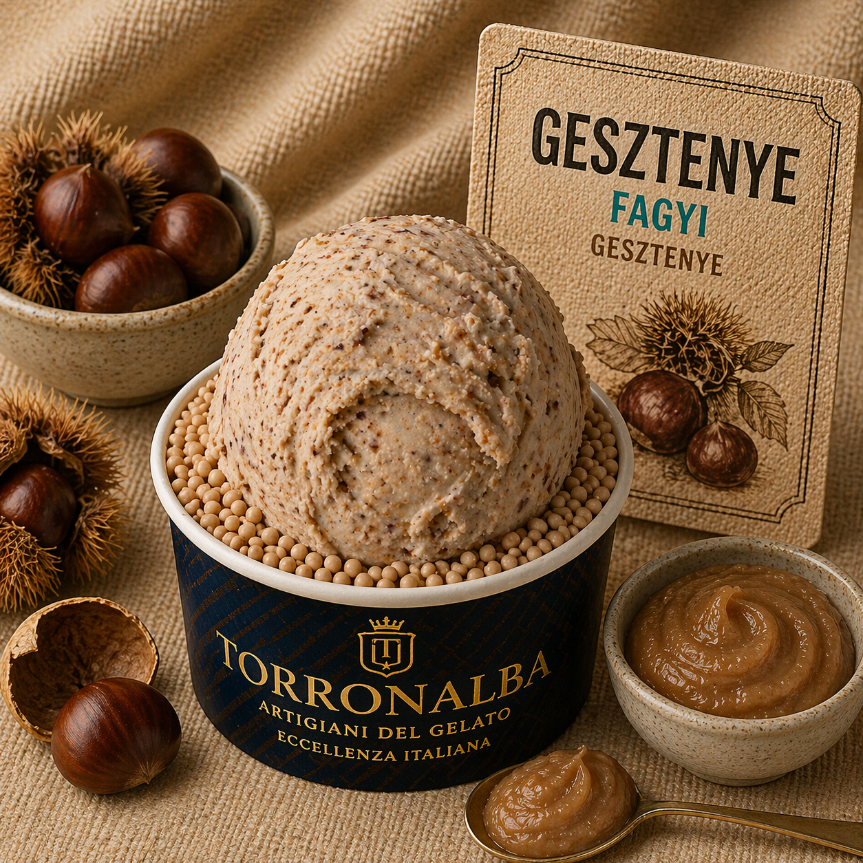 Torronalba PASTA MARRONS GLACES/ GESZTENYE, 3kg/vödör termék fő termékképe