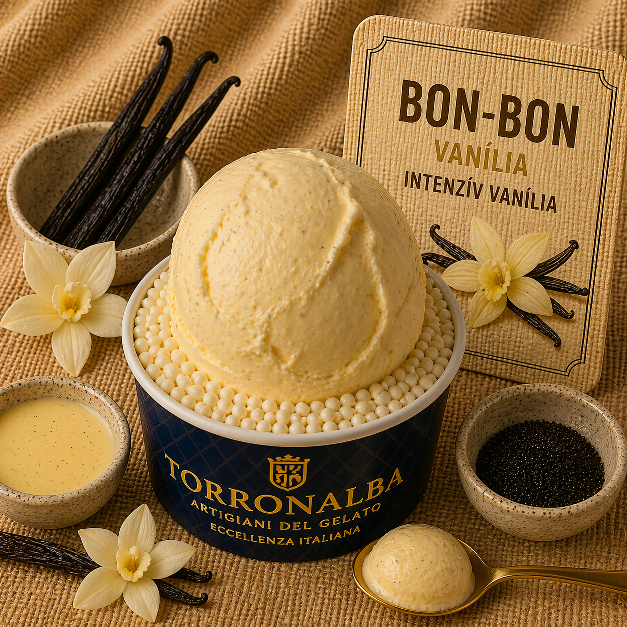 Torronalba PASTA VANIGLIA BONBON, 3kg/vödör termék fő termékképe