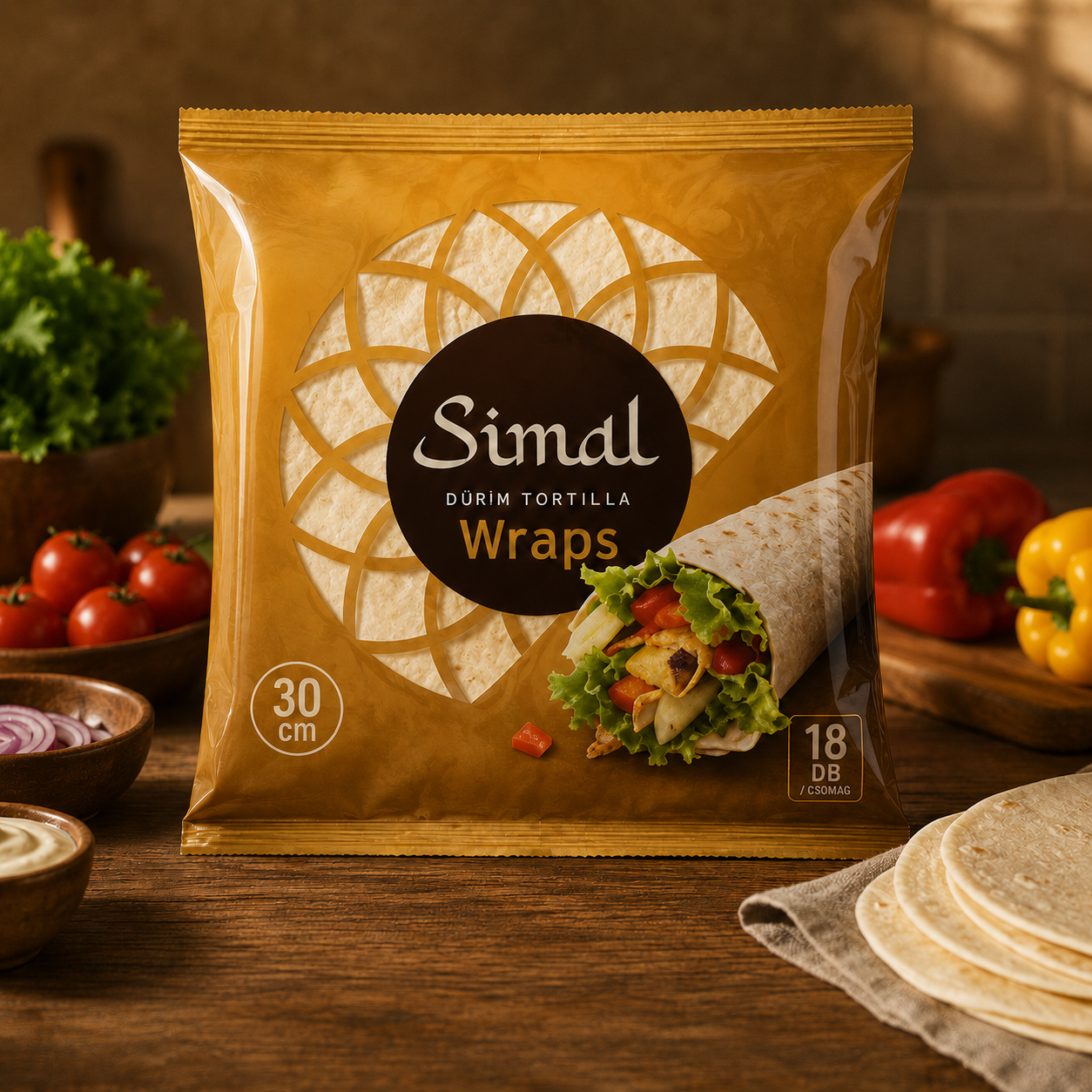 SIMAL Dürüm Tortilla 30cm (18db / csomag) termék fő termékképe