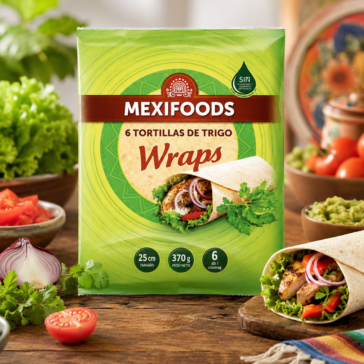 MEXIFOODS Wrap 25cm 370g (6db / csomag) termék fő termékképe