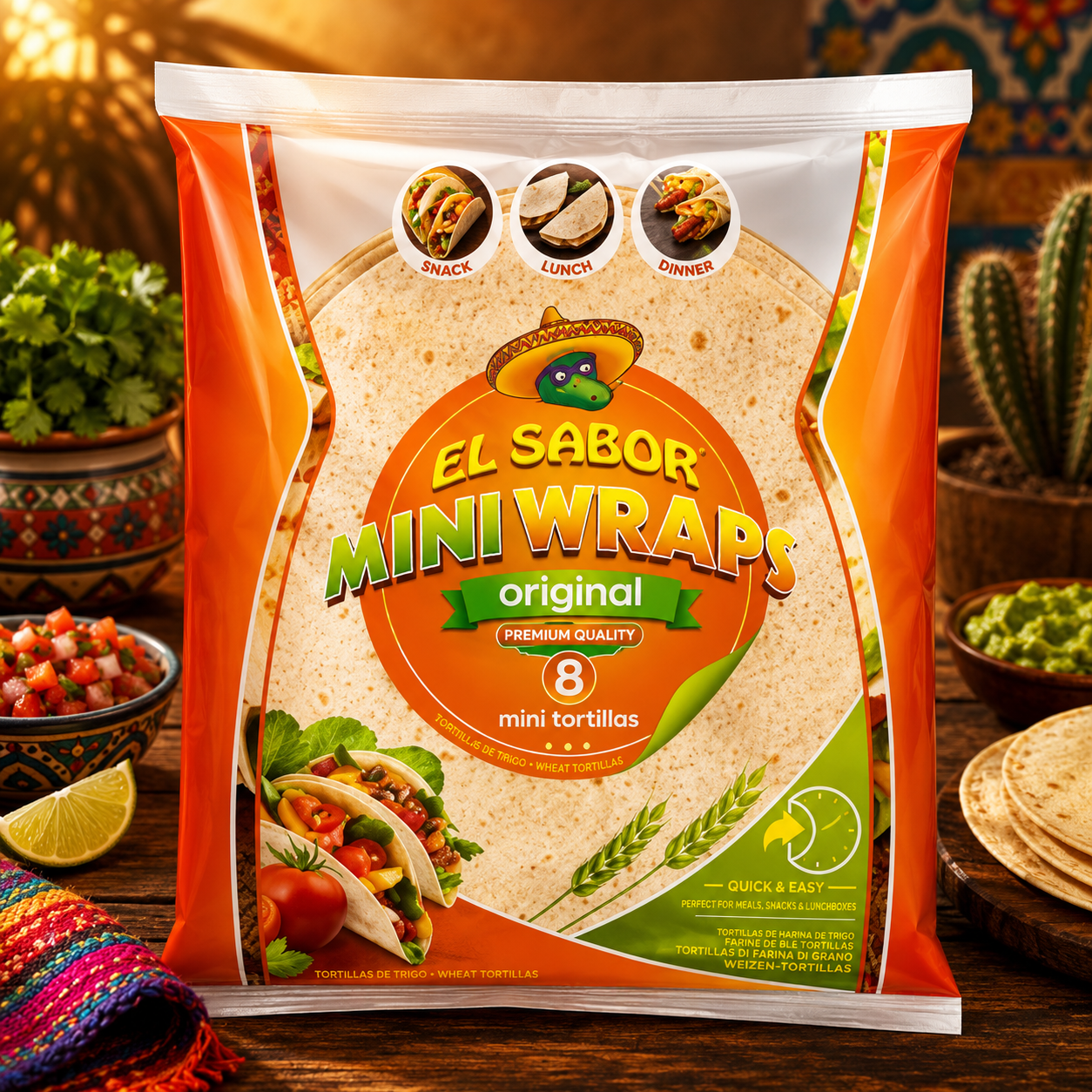 EL SABOR Mini Wrap Original 13cm (8db / csomag) termék fő termékképe