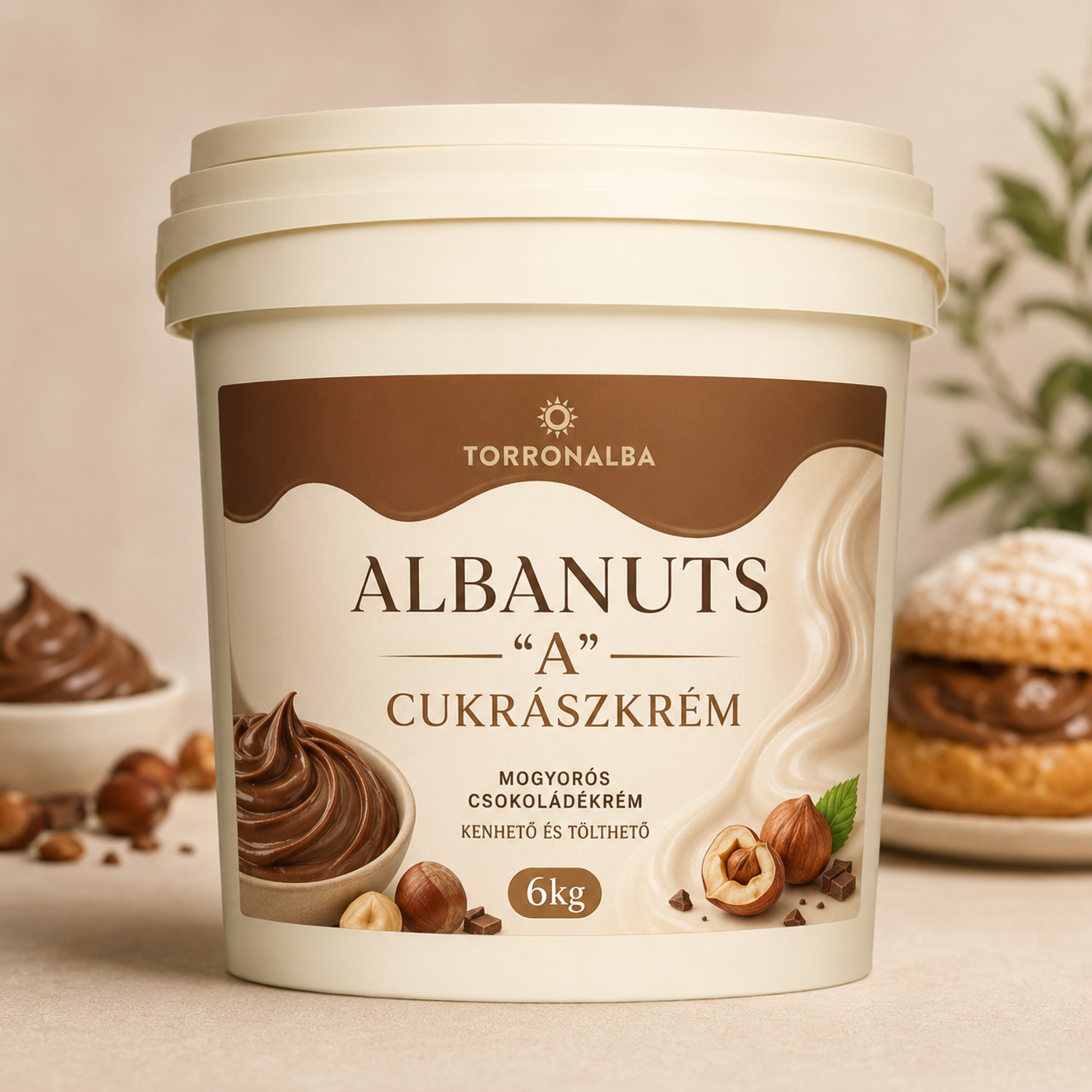 Torronalba ALBANUTS "A" CUKRÁSZKRÉM 6kg/vödör termék fő termékképe