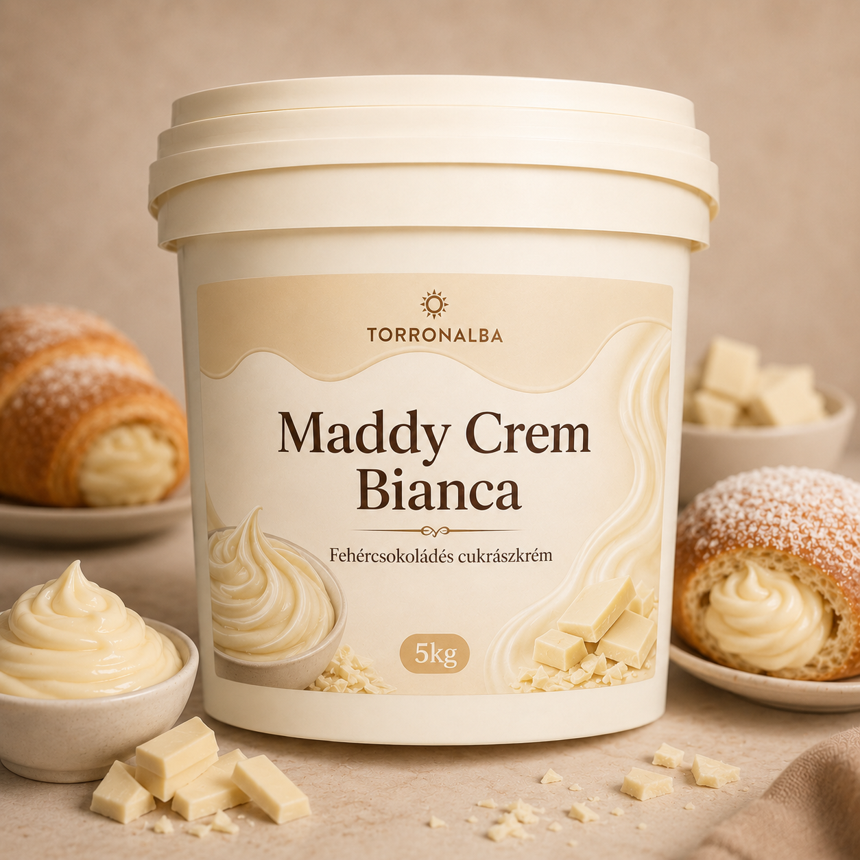 Torronalba MADDY CREM BIANCA, 5kg/vödör termék fő termékképe