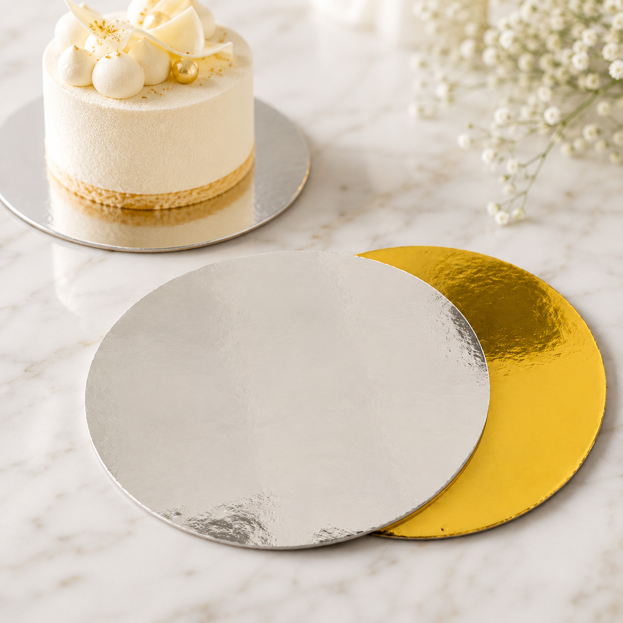 Tortaalátét 30cm- Gold&White termék fő termékképe