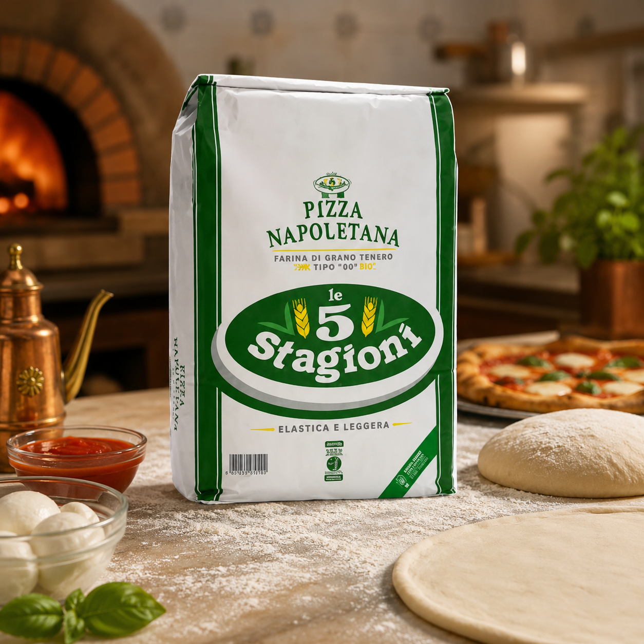 Pizzaliszt Napoletana Verde 10kg termék fő termékképe