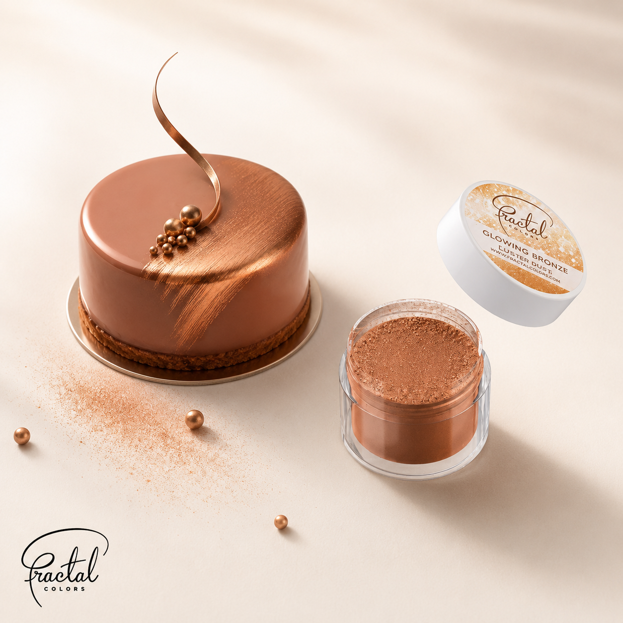 Fractal colors Selyempor bronz- Glowing bronze, 3g termék fő termékképe