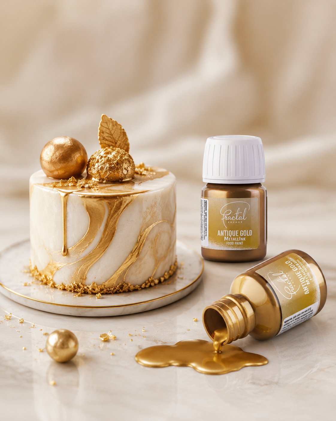Fractal colors Ételfesték antik arany- Antique Gold, 30g termék fő termékképe