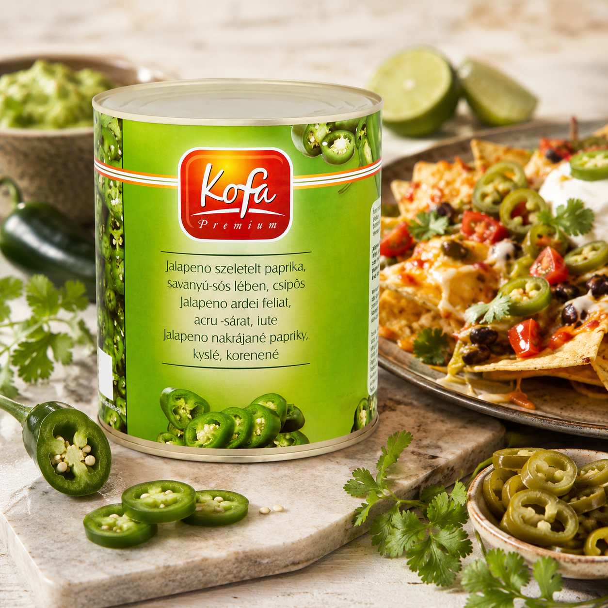 Kofa Jalapeno zöld szeletelt paprika 2900g/1700g termék fő termékképe