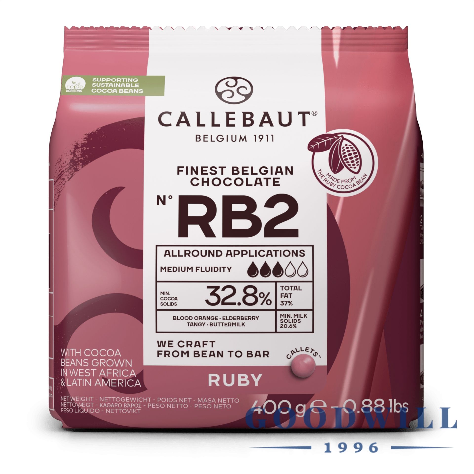 Goodwill National Trading Callebaut RB2 Ruby tejcsokoládé 400 g termék fő termékképe