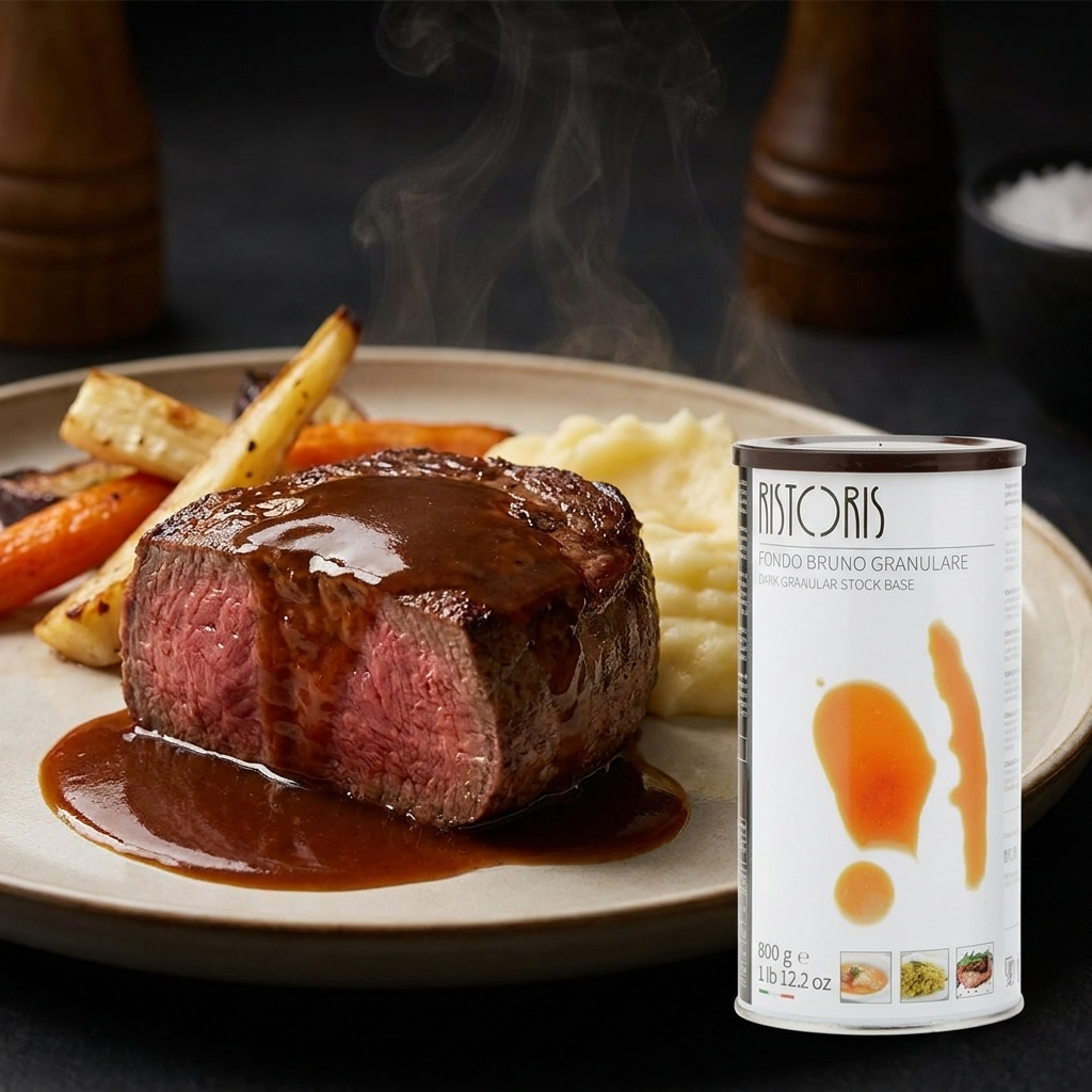Ristoris Alaplé granulátum, barna szűretlen- Fondo bruno granulare barattolo, 800g termék fő termékképe
