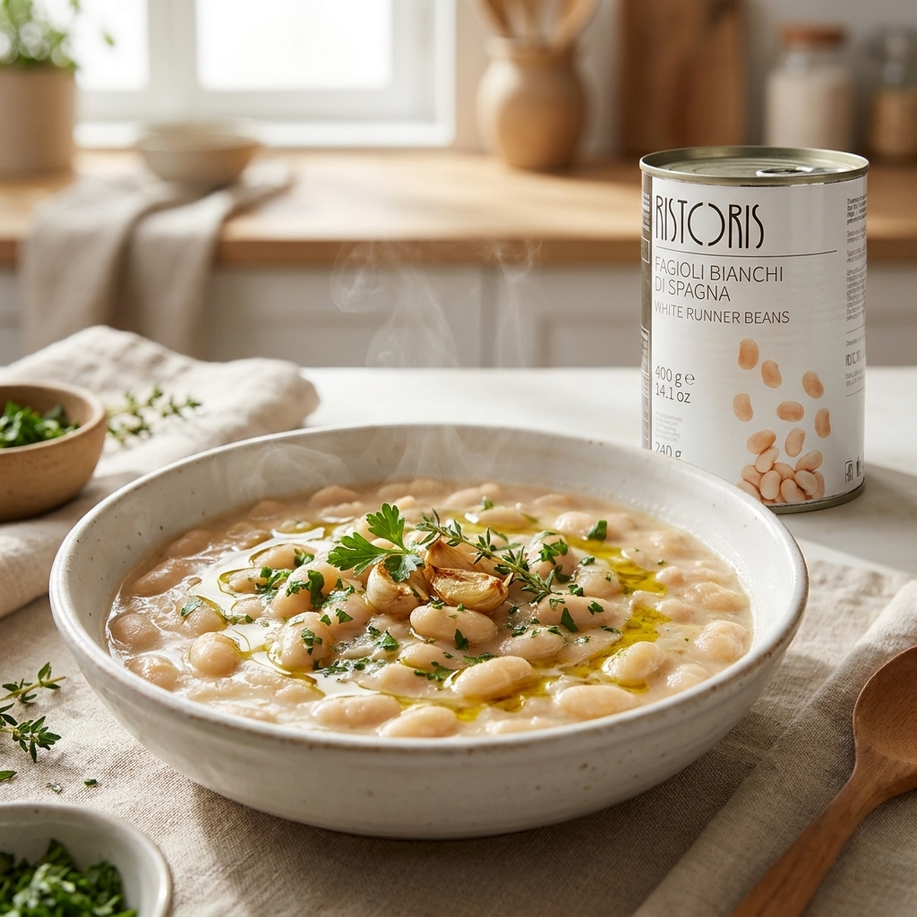 Ristoris Fehérbab- Fagioli bianchi di spagna LATTA 1/2, 400g termék fő termékképe