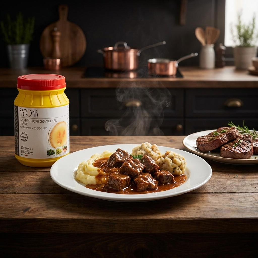 Ristoris Alaplé granulátum, húsos szűretlen, fűszeres- Insaporitore granulare carne-speciale catering barattolo, 1000g termék fő termékképe