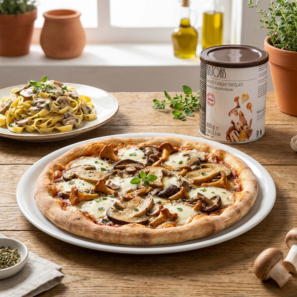 Ristoris Pirított erdeigomba keverék- Misto funghi trifolati speciale pizza Latta 4/4, 800g termék fő termékképe
