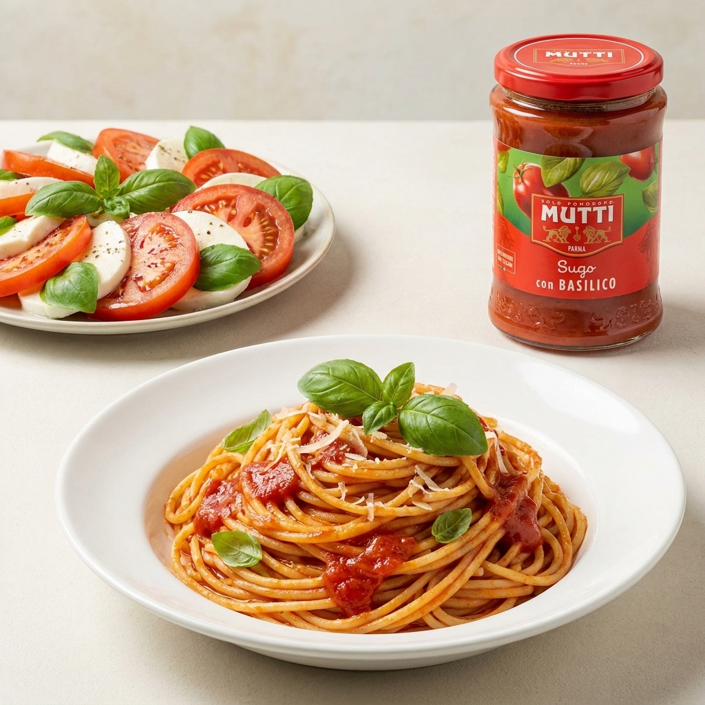 Mutti Sugo Basilico, bazsalikomos paradicsom szósz, 260g termék fő termékképe
