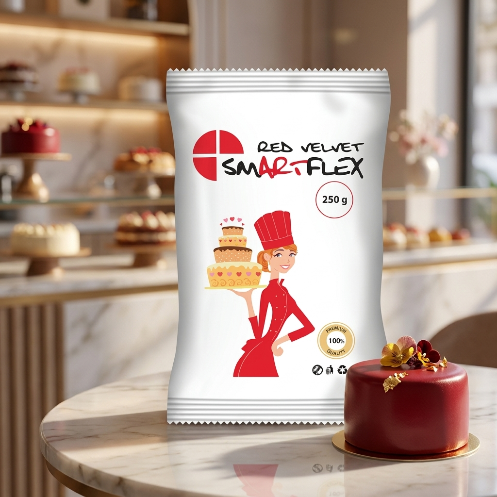 Tortadekorációs massza Smartflex velvet Red, 250g termék fő termékképe