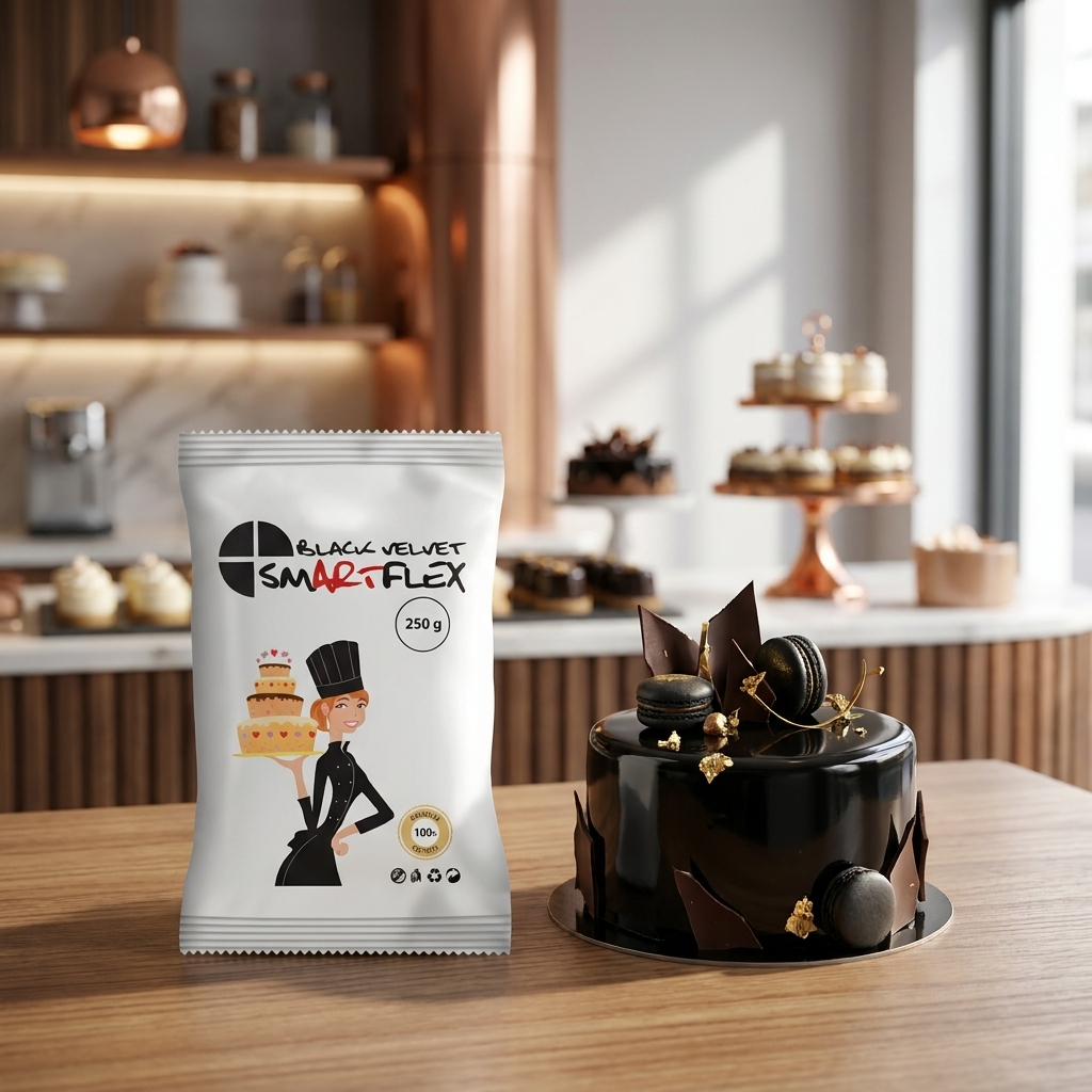 Tortadekorációs massza Smartflex Velvet Fekete 1kg termék fő termékképe