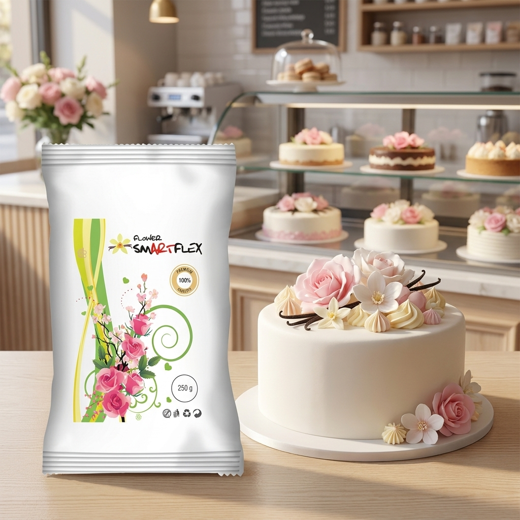 Cukormassza Flower fehér vanília ízű 250g termék fő termékképe