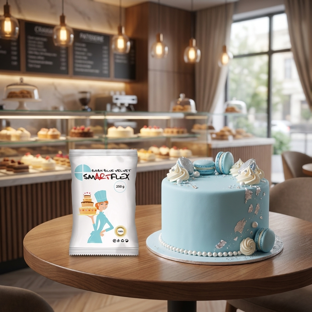 Tortadekor massza Smartflex velvet baby blue 250g termék fő termékképe