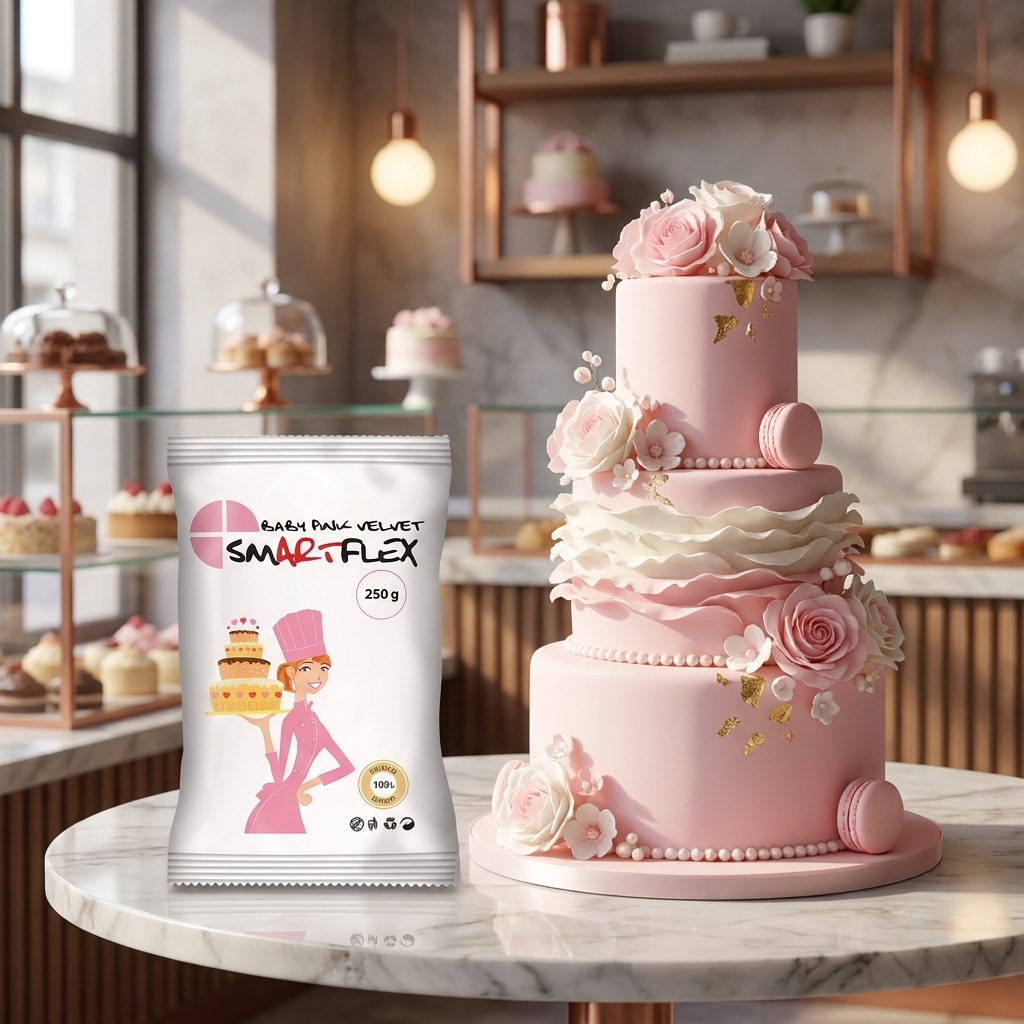 Tortadekor massza Smartflex velvet baby pink 250g termék fő termékképe