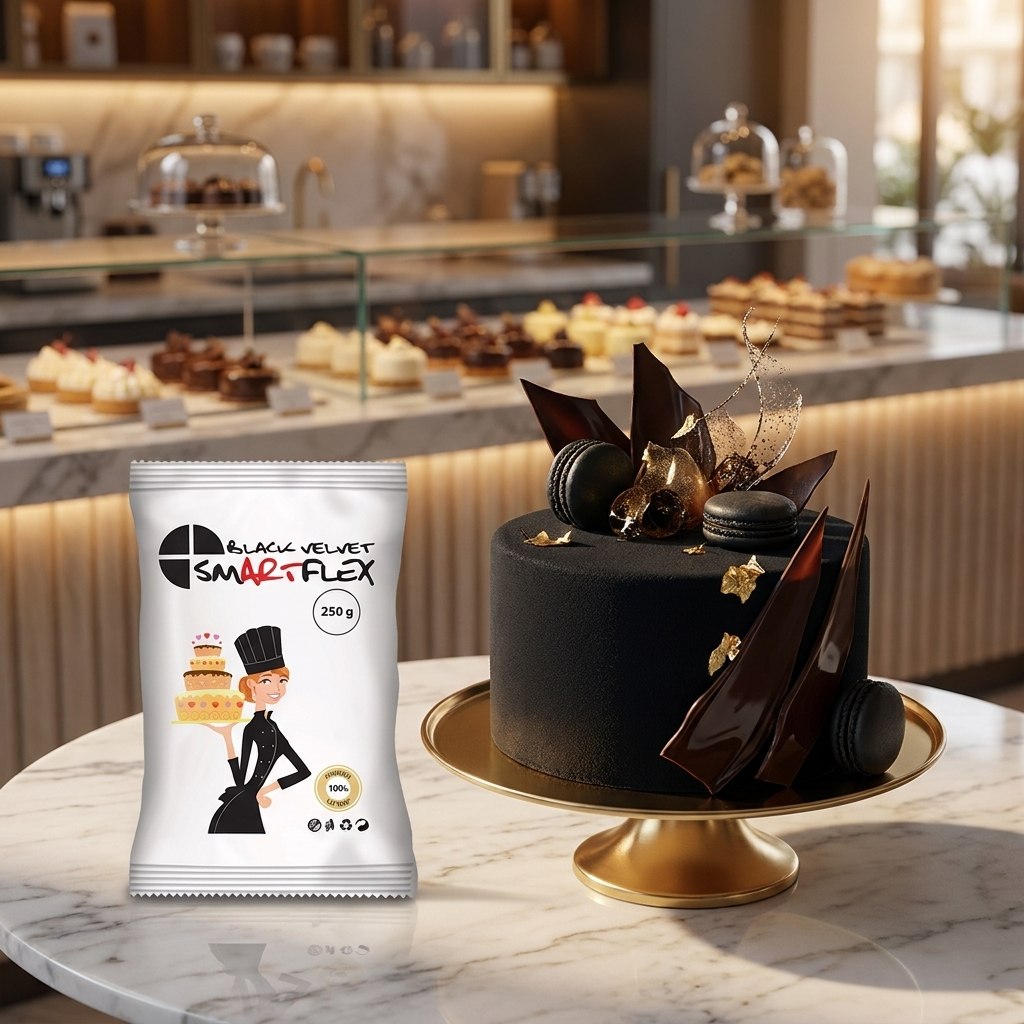 Tortadekor massza Smartflex velvet black 250g termék fő termékképe