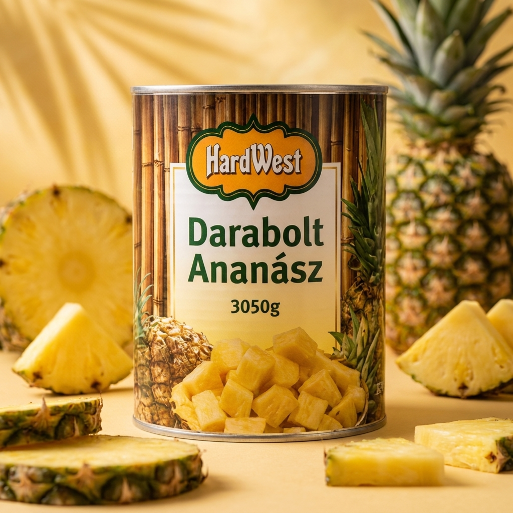Ananász darabolt konzerv HARDWEST, 3050g/db termék fő termékképe