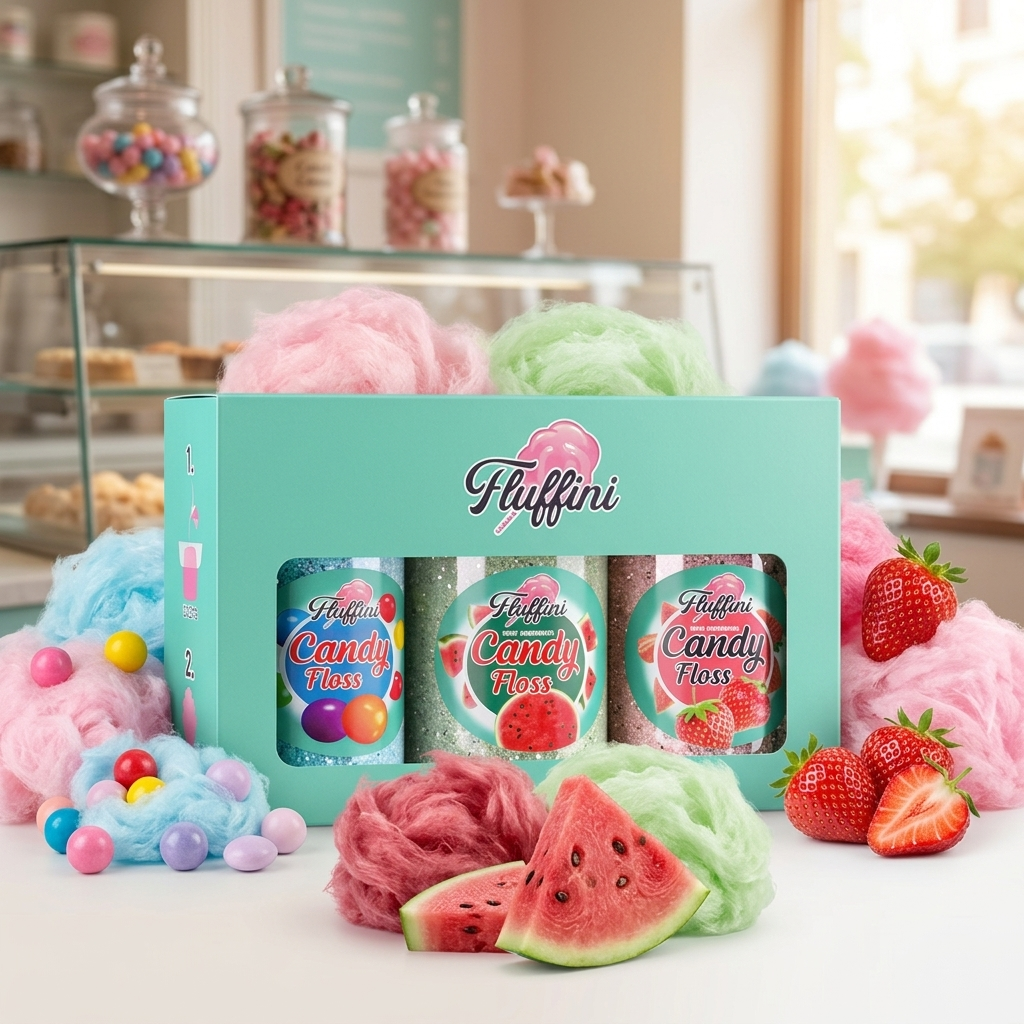 Vattacukor szett 2. (Rágó gumi, görögdinnye, eper) 3x150g termék fő termékképe