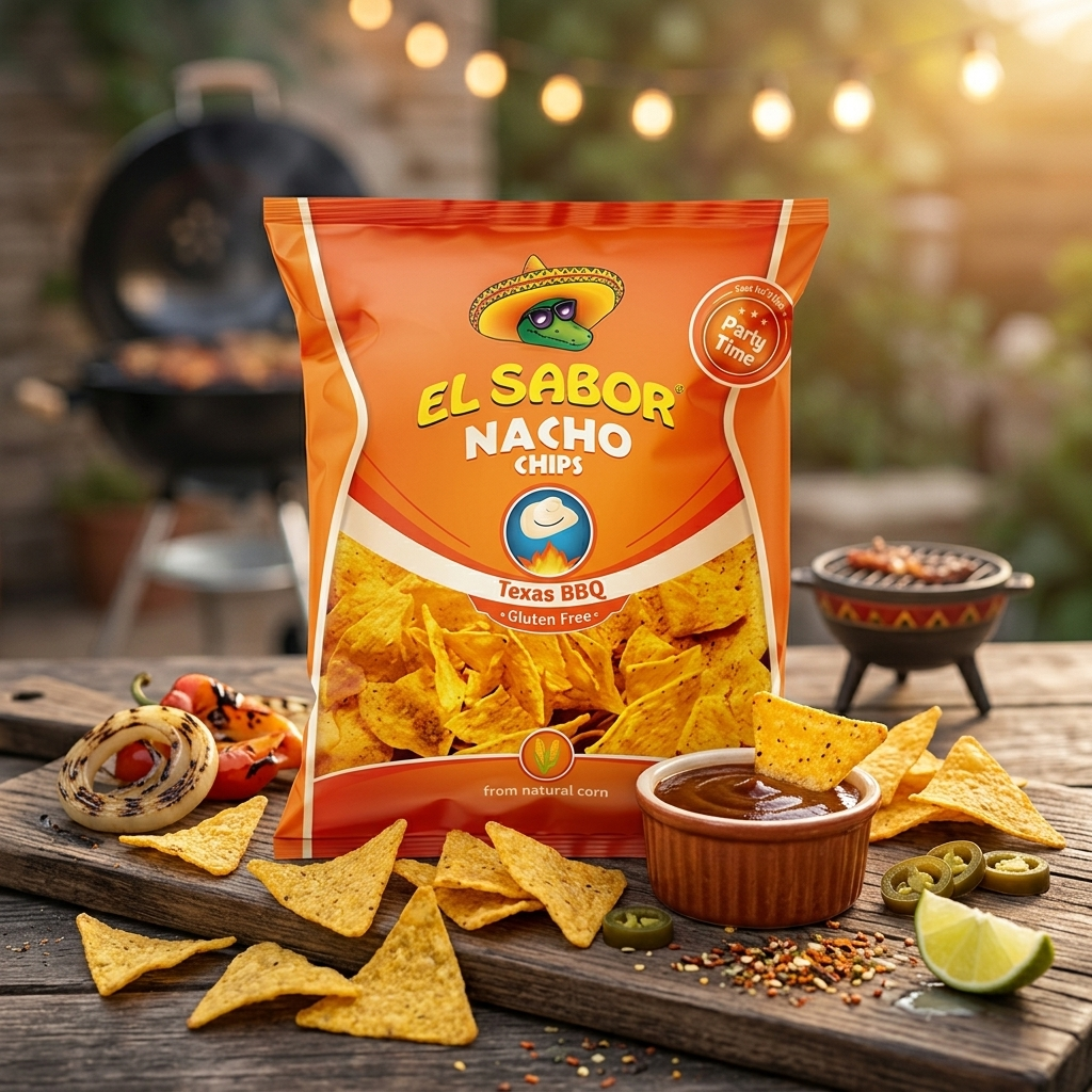 EL SABOR Nacho chips - texas BBQ-s 225g termék fő termékképe