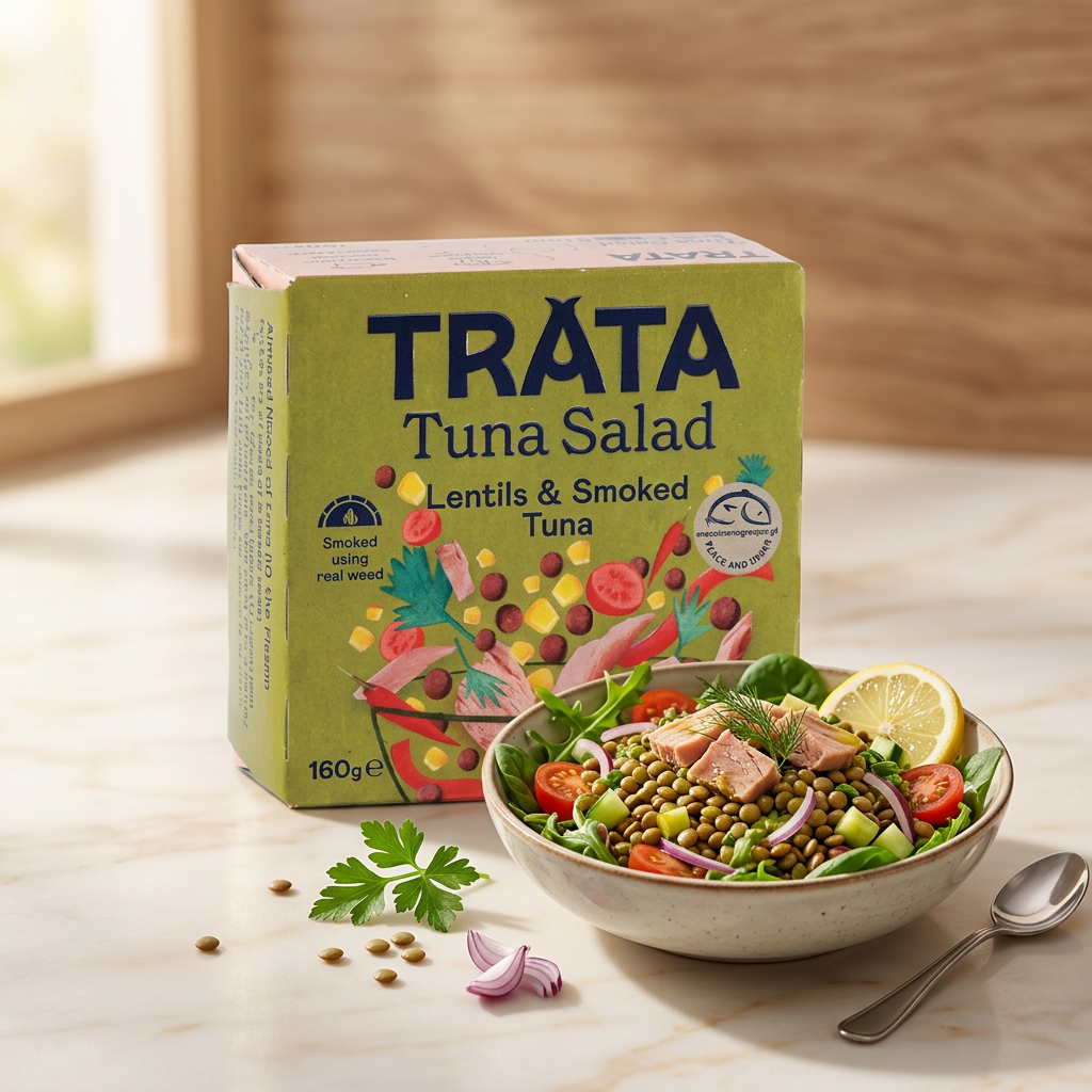 TRATA Füstölt tonhal saláta - lencsével 160g termék fő termékképe