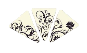 Csokoládé plakett fehér háromszög inda mintával 45mm/db (378db/karton) termék fő termékképe