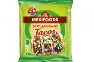 MEXIFOODS Tortilla - kukoricás GM, 15cm 250g ,10db / csomag termék fő termékképe