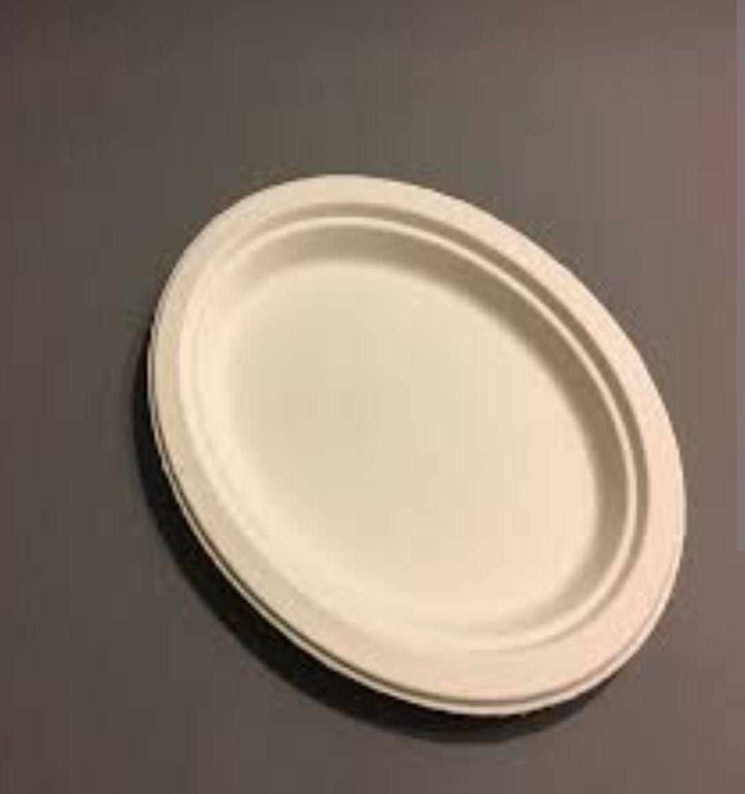 KOMP Cukornád natúr papírtányér 25,4cm, 125db/csomag termék fő termékképe