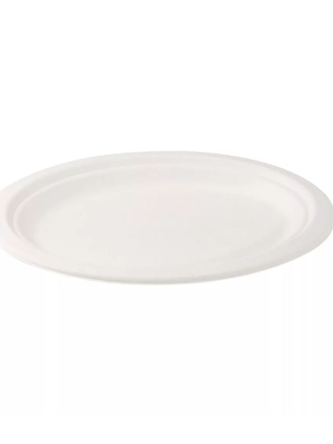 KOMP Cukornád natúr ovális papírtányér 25,4X19,05 cm, 125db/csomag termék fő termékképe