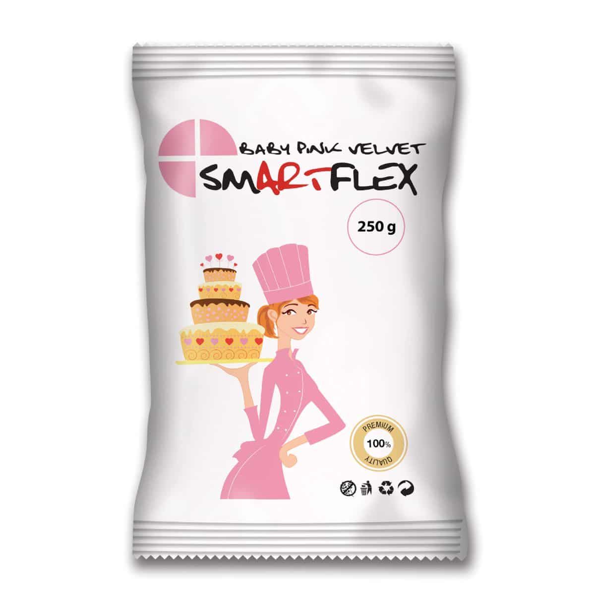 Tortadekor massza Smartflex velvet baby pink 250g termék fő termékképe